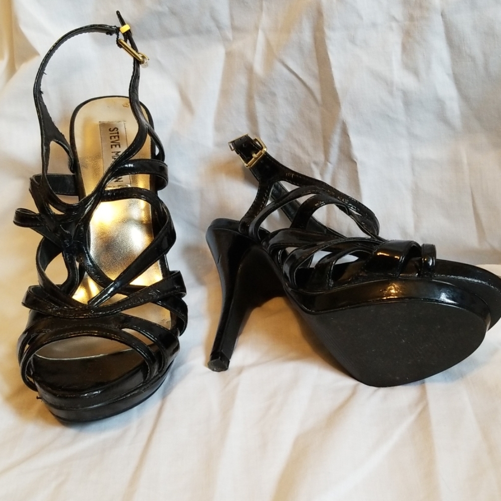 Black patent high heel